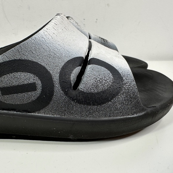 OOFOS Men’s Oofos OOahh Sport Slide Sandal Navy Gray M6-W8. Used Condition - Picture 4 of 14